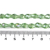 Transparent Electroplate Glass Beads Strands EGLA-N013-T4mm-B13-4