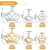 BENECREAT 12pcs 6 Style 201 Stainless Steel Pendants STAS-BC0003-20-2