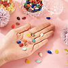 100Pcs 10 Colors Opaque Acrylic Charms MACR-TA0001-86-6