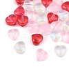 30Pcs 3 Colors Transparent Spray Painted Glass Beads GLAA-FP0001-34-3