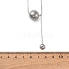 304 Stainless Steel Round Ball Pendant Snake Chain Necklaces LS-NJEW-U028-03P-5