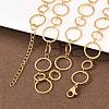 304 Stainless Steel 6MM and 10MM Ring Link Chain Necklaces NJEW-P343-02A-G-2