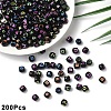 200Pcs Spray Printed Opaque Acrylic European Beads SACR-YW0001-99-1