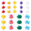 200Pcs 2 Styles Handmade DIY Doll Craft Pom Pom Yarn Pom Pom Balls AJEW-TA0002-18-1