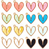 48Pcs 8 Colors Acrylic Pendants FIND-SC0005-19-1