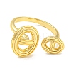 Rack Plating Brass Hollow Oval Open Cuff Rings RJEW-Q784-17G-2