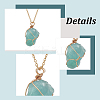 ANATTASOUL 3Pcs 3 Style Natural Mixed Gemstone Nugget Pendant Necklaces Set NJEW-AN0001-03-3