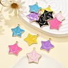12Pcs 6 Colors Alloy Enamel Pendants ENAM-FP0001-75-5