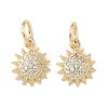 Brass Micro Pave Cubic Zirconia Pendants KK-D386-16G-02-1