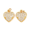Brass Micro Pave Cubic Zirconia Pendants KK-F927-12E-G-1