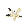 Rack Plating Alloy Enamel Rhinestone Pendants PALLOY-R151-41G-04-2