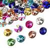 80Pcs 8 Colors Glass Pointed Back Rhinestone RGLA-FS0001-20-3