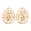 Brass Micro Pave Clear Cubic Zirconia Pendants KK-S356-538G-NF-1