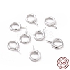 Anti-Tarnish Rhodium Plated 925 Sterling Silver Screw Eye Peg Bails STER-D035-42P-5