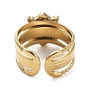 Adjustable 304 Stainless Steel Open Cuff Ring Findings STAS-K263-02G-3