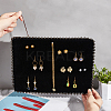 Rectangle Velvet Earrings Hanging Display Stands EDIS-WH0022-12B-3