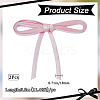 2Pcs Polyester Cord for Women's Wedding Dress Zipper Replacement DIY-GF0010-30B-2