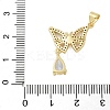 Brass Micro Pave Cubic Zirconia Pendants KK-P293-17G-3