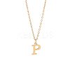 304 Stainless Steel Letter Pendant Necklaces NJEW-LP0001-53P-G-1
