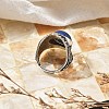 Natural Lapis Lazuli Adjustable Rings RJEW-I108-03AS-02-3