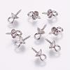 Tarnish Resistant 201 Stainless Steel Peg Bails Pendants for Half-driled Beads STAS-K148-12B-1