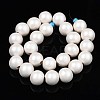 Painted Natural Wood Beads Strands WOOD-S053-58K-2