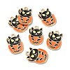 Halloween Light Gold Tone Alloy Enamel Pendants ENAM-P247-31KCG-3