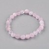 Natural Rose Quartz Stretch Bracelets BJEW-JB03950-03-1