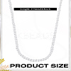 1Pc Faceted Rondelle Glass Beaded Necklaces for Women NJEW-LP0007-05C-2
