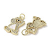 Brass Micro Pave Cubic Zirconia Pendants KK-G485-31A-G-2