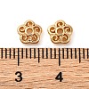 Flower Brass Bead Caps KK-K378-43G-2