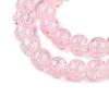 Baking Paint Crackle Glass Bead Strands DGLA-R053-03E-A-4