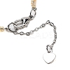 Natural Tiger Eye Heart Pendant Necklaces NJEW-G143-02B-3