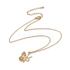 Initial Letter with Butterfly Pendant Necklace LS-NJEW-C026-01G-P-2