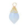 Imitation Jade Glass Pendants PALLOY-JF05025-02-3