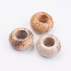 Natural Picture Jasper European Beads G-K216-03D-1