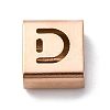 Ion Plating(IP) 304 Stainless Steel Square Slide Charms STAS-L132-01D-RG-1