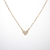 Golden Brass Heart Pendant Necklace for Women LS-WZ0134-2-1-1