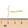 Brass Wavy Tube Beads KK-H532-36A-G-3