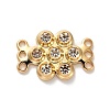 Brass Clear Cubic Zirconia Multi-Strand Links KK-H496-11G-1