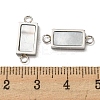 304 Stainless Steel Shell Connector Charms STAS-L022-012P-3