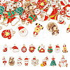 32Pcs 16 Styles Christmas Theme Alloy Enamel Pendants ENAM-TA0001-64-1