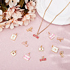 12Pcs 6 Styles Valentine's Day Brass Enamel Charms KK-BBC0023-89-4