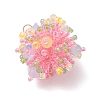 Glass Seed Beads & Dyed Natural Malaysia Jade Pendants PALLOY-MZ00998-3