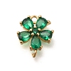 Brass Micro Pave Cubic Zirconia Pendants KK-M295-15G-01-1
