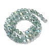 Transparent Electroplate Glass Beads Strands EGLA-F160-01F-2
