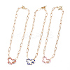 Iron Paperclip Chain Necklaces NJEW-JN02737-M-1