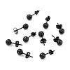 304 Stainless Steel Stud Earring Findings Ion Plating(IP) STAS-I183-09A-EB-1
