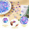 Biyun 160Pcs 8 Style Transparent Spray Painted Glass Beads GLAA-BY0001-01-13