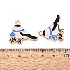 Alloy with Enamel Pendants PALLOY-Q467-03G-02-3